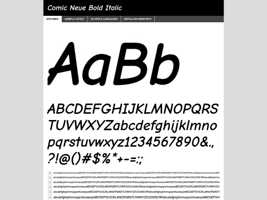font_folder/webfontkit-20250409-200636/comicneue-bolditalic-demo screenshot