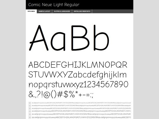 font_folder/webfontkit-20250409-200636/comicneue-light-demo screenshot