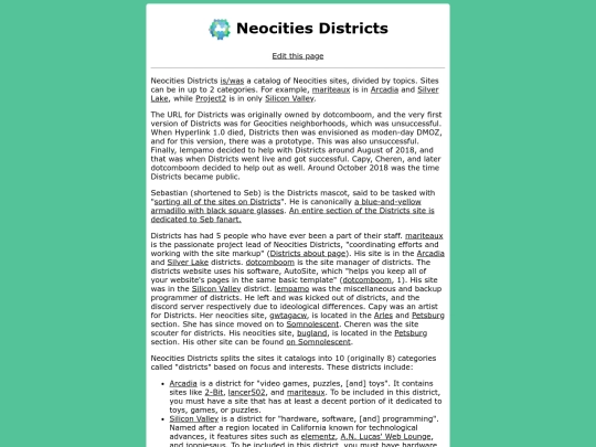 districts screenshot