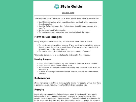 style-guide screenshot