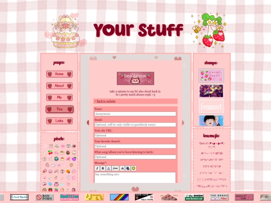guestbook screenshot