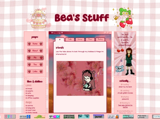 interests screenshot
