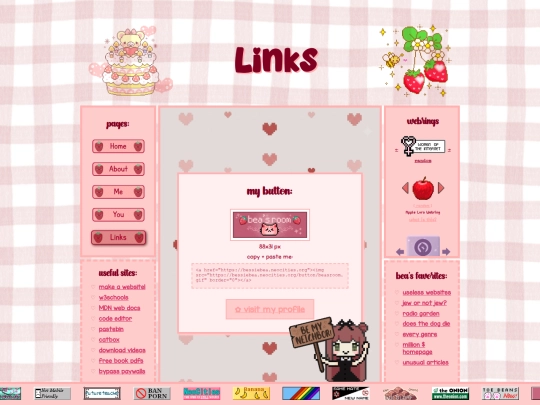 links screenshot