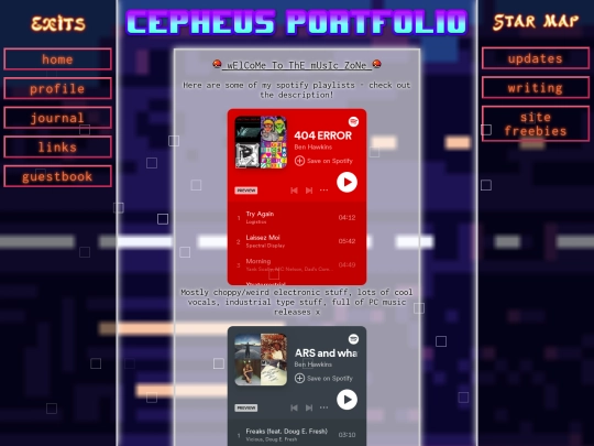 vessel/planets/playlists screenshot