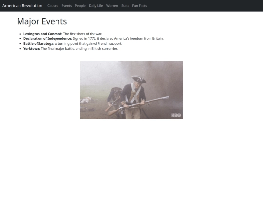 events screenshot
