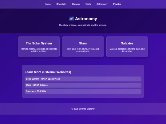 astronomy screenshot