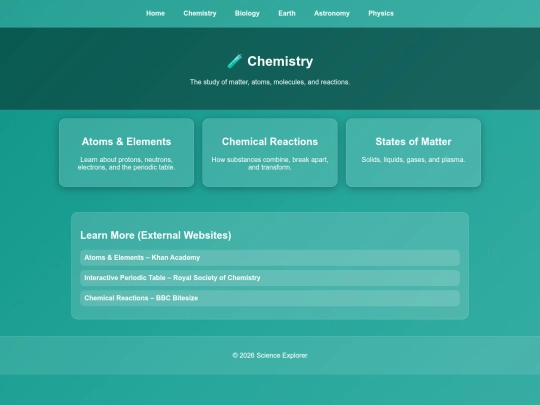 chemistry screenshot