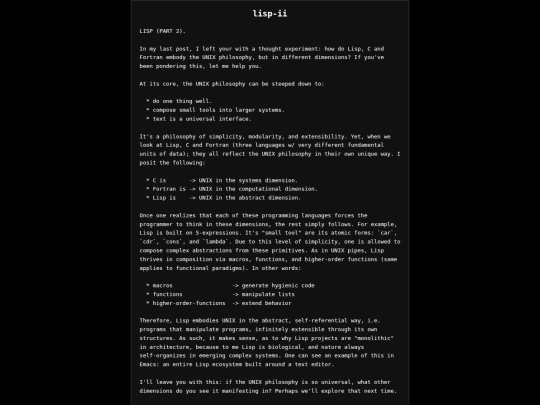lisp-ii screenshot