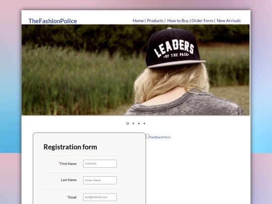 registration screenshot
