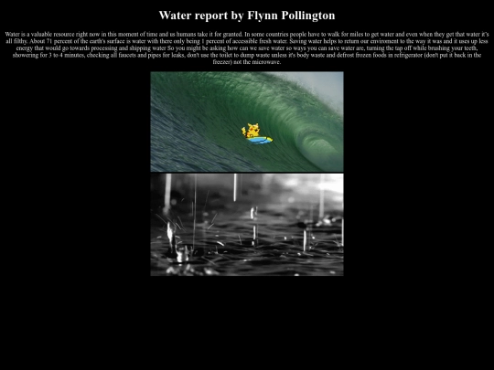 waterreport screenshot