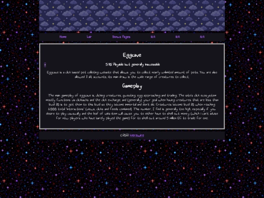 reviews/eggcave screenshot