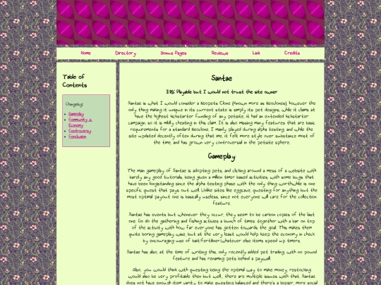 reviews/santae screenshot