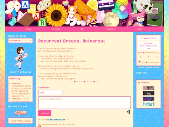 writing/universal screenshot