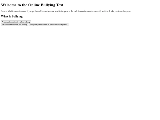 bullyingtest screenshot
