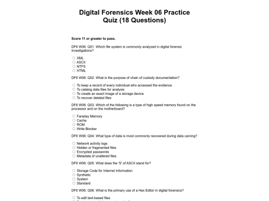 DFW6PracticeQuestions screenshot