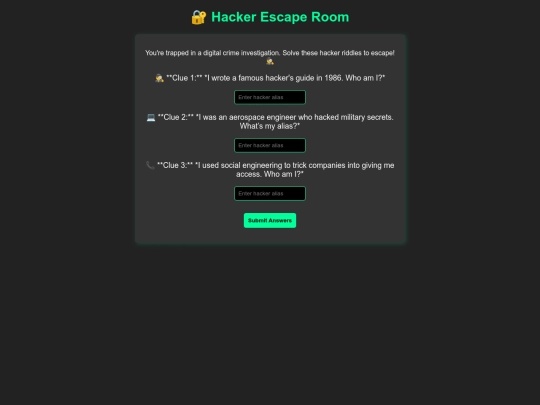 EthicalHacking/hackinglegendsescaperoom screenshot