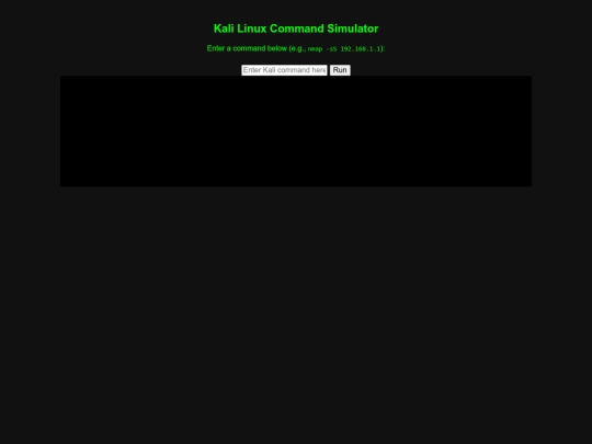 EthicalHacking/kalilinuxsimulator screenshot