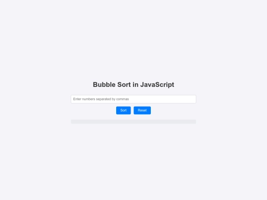 bubblesort screenshot