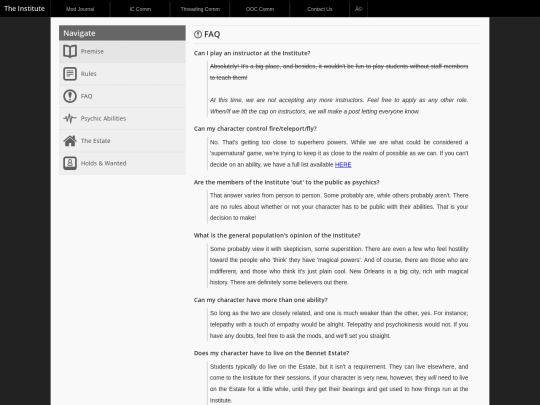 faq screenshot