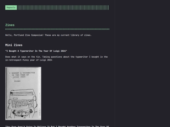 zines screenshot