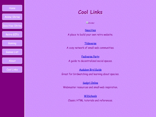 links screenshot