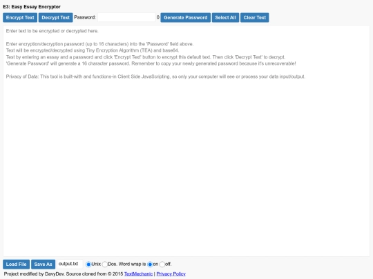 hyperlink/encrypt screenshot