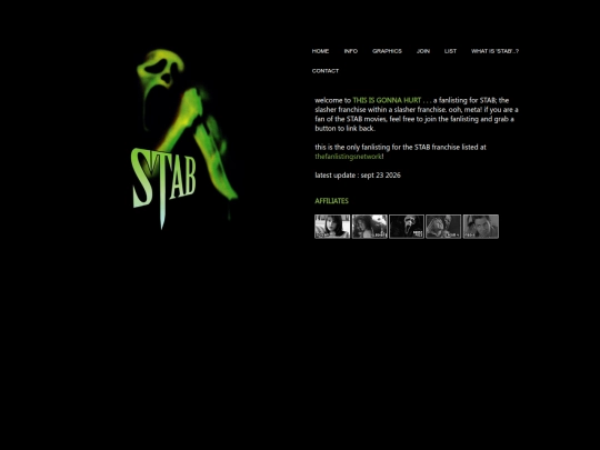 fanlistings/stab screenshot