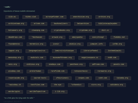 ligaro/vaults screenshot