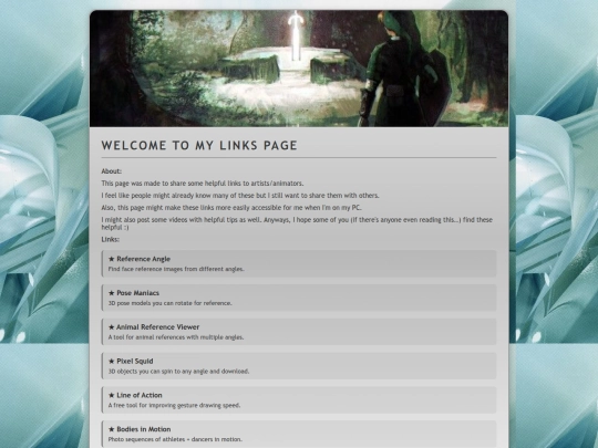 Links screenshot