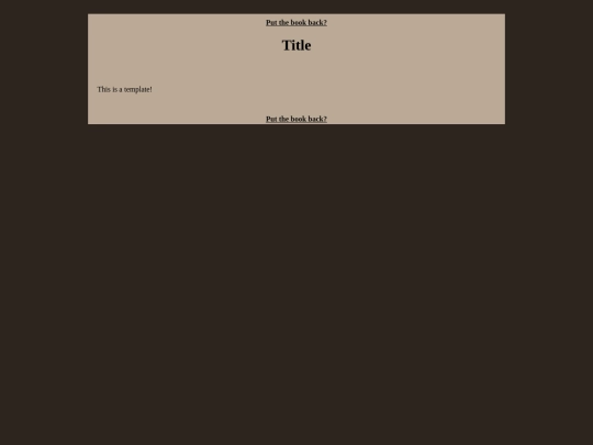 Rambling/template screenshot