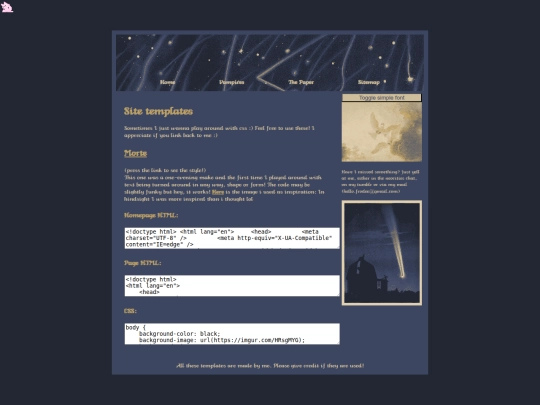 templates screenshot