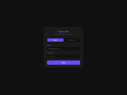 login screenshot