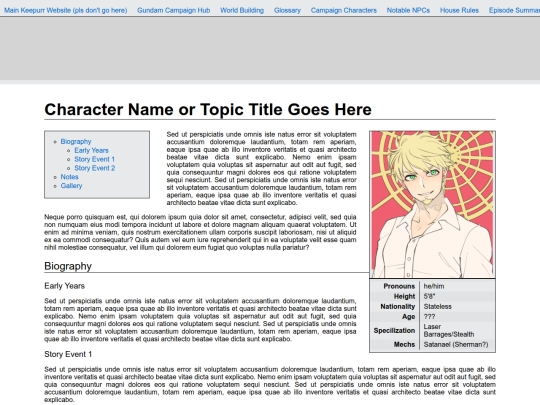 JohanCharacterPage screenshot