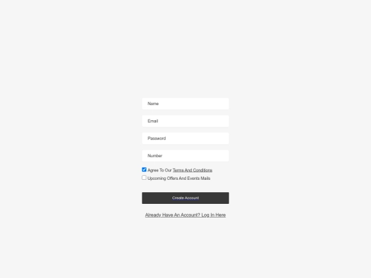 signup screenshot