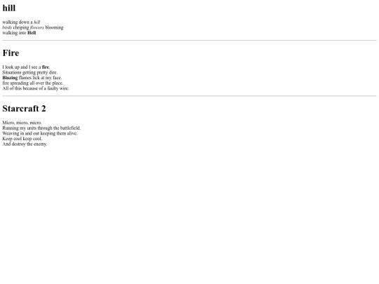 Poems screenshot