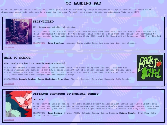 OCs/oclandingpad screenshot