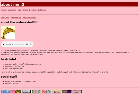 aboutme screenshot