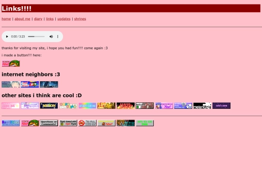 links screenshot