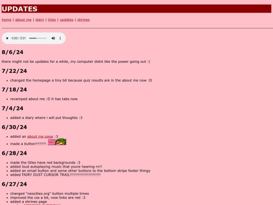 updates screenshot