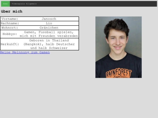 Janosch Webseite screenshot