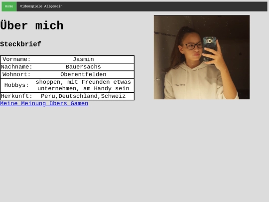 Jasmin Webseite screenshot