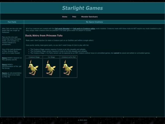 pages_spore/sporecreatures screenshot