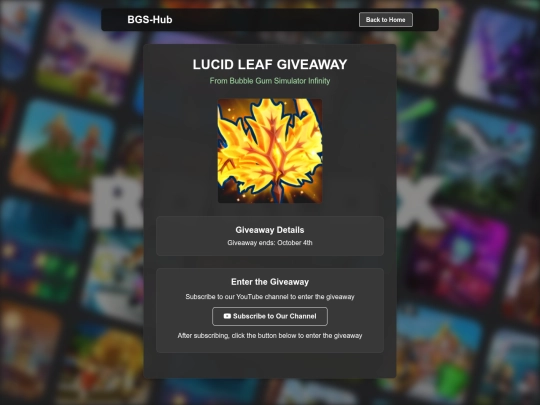 giveaway screenshot