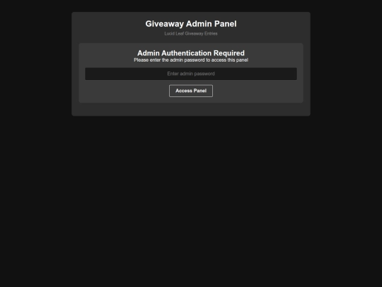 giveawayadmin screenshot