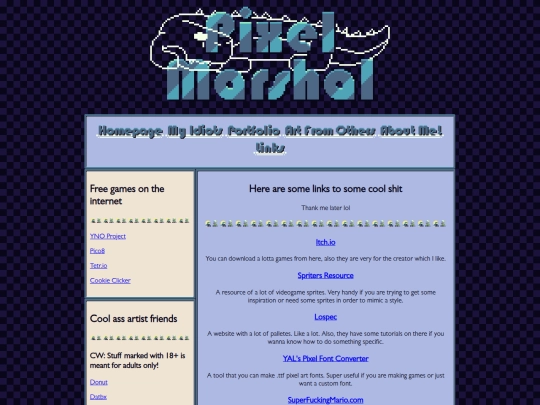 Links screenshot