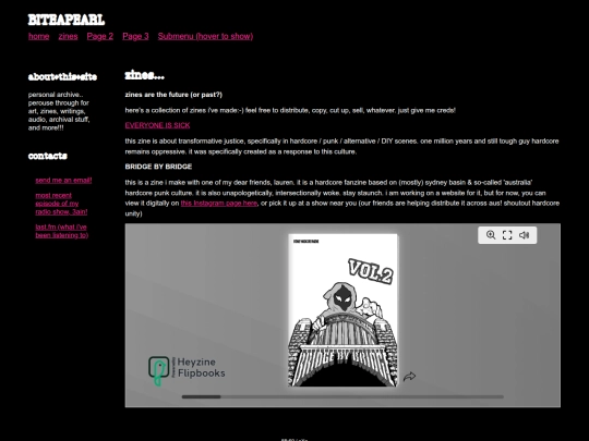 zines screenshot