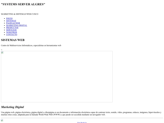 ALGREYS SISTEMS WEB/ALGREYS SISTEMS WEB/paginasweb screenshot