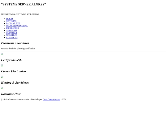 ALGREYS SISTEMS WEB/ALGREYS SISTEMS WEB/productos screenshot
