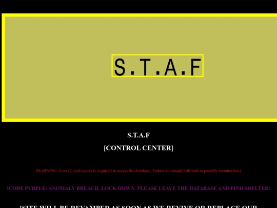 STAFhompage screenshot