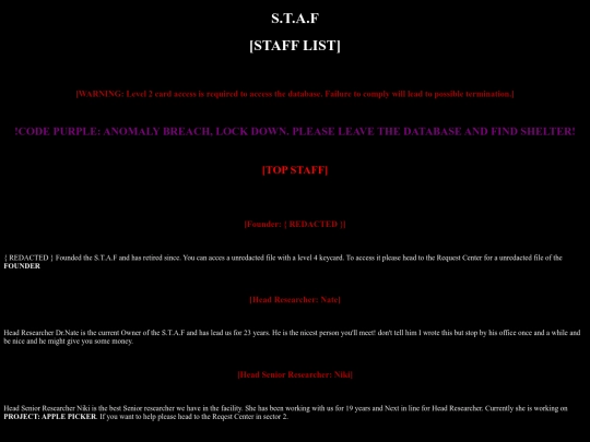 Staff screenshot